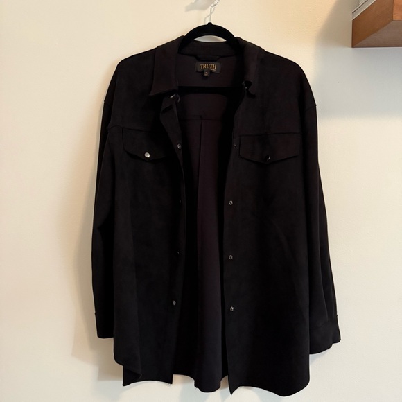 Truth by Republic Black Suede Shacket - Picture 2 of 5